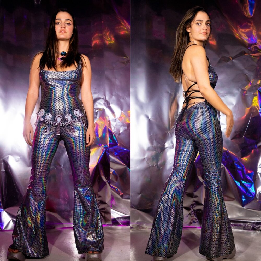 Silver Metallic Jumpsuit - Warrior Within Design